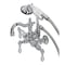 Kingston Brass CA1008T1 3-3/8" Tub Wall Mount Clawfoot Tub Faucet with Hand Shower, Polished Chrome CA1008T1 - alternate 1